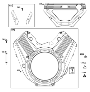 Blower Housing Group Diagram and Parts List for 61E377-0155-J1 400000 - 699999 Briggs and Stratton Engine